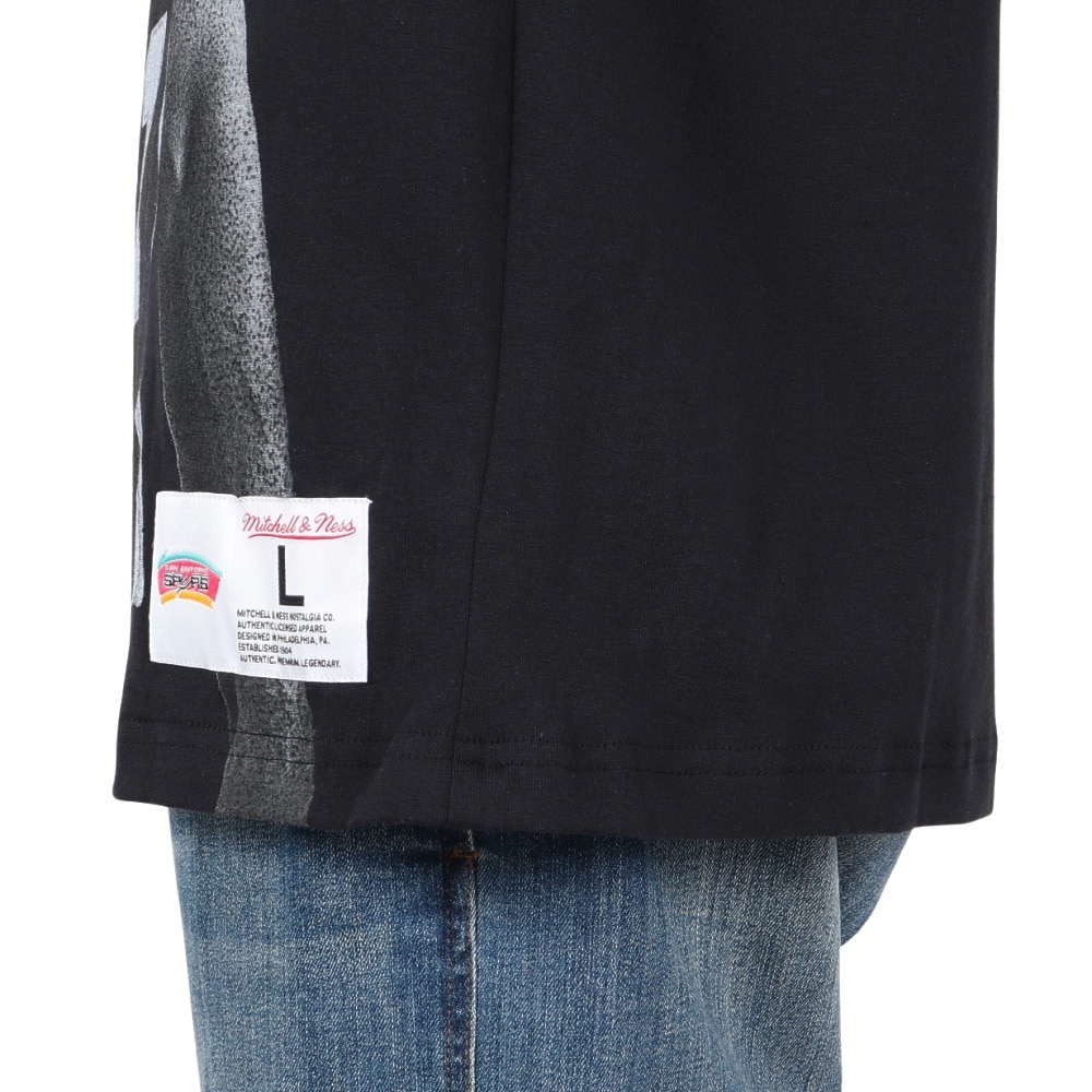 ミッチェルアンドネス（Mitchell&Ness）（メンズ）プレイヤー 半袖Tシャツ サンアントニオ・スパーズ NN8097-SASBLCK