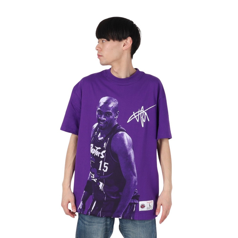 ミッチェルアンドネス（Mitchell&Ness）（メンズ）プレイヤー 半袖Tシャツ トロント・ラプターズ NN8097-TRAPURP