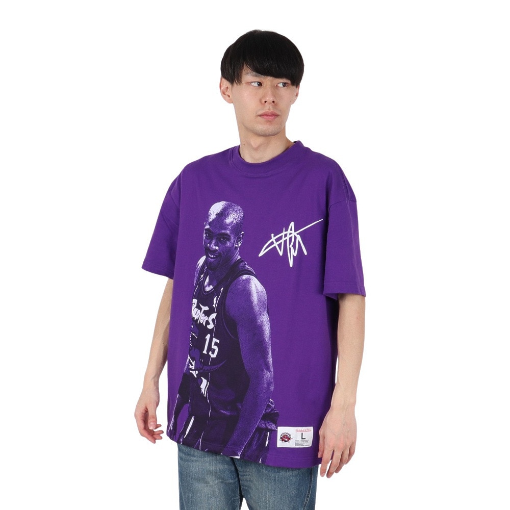 ミッチェルアンドネス（Mitchell&Ness）（メンズ）プレイヤー 半袖Tシャツ トロント・ラプターズ NN8097-TRAPURP