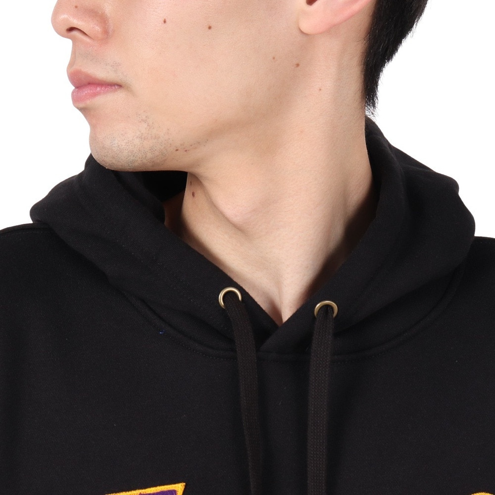 ミッチェルアンドネス（Mitchell&Ness）（メンズ）フリース フーディー ロサンゼルス・レイカーズ TH8091-LALBLCK