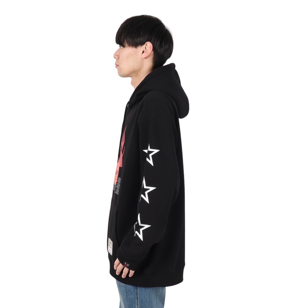 ミッチェルアンドネス（Mitchell&Ness）（メンズ）NBA オーバーサイズ フーディー シカゴ ブルズ BULLS TH8916-CBUBLCK