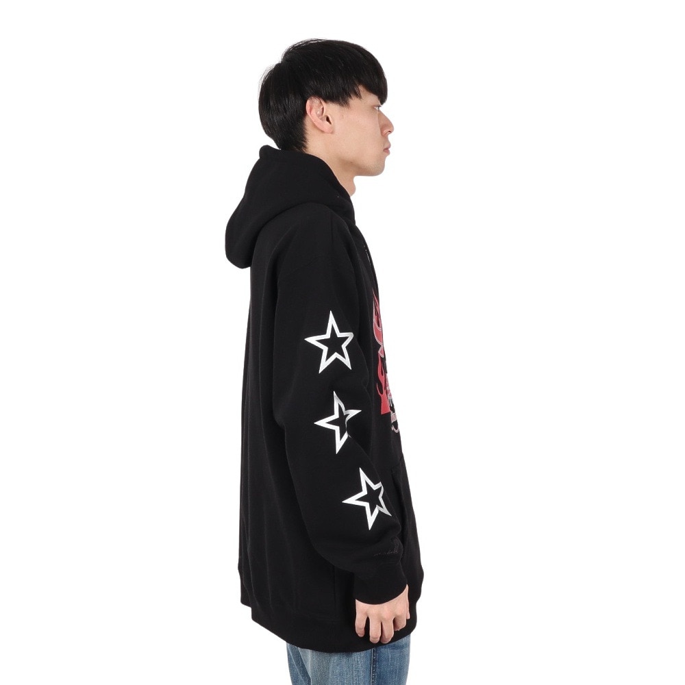 ミッチェルアンドネス（Mitchell&Ness）（メンズ）NBA オーバーサイズ フーディー シカゴ ブルズ BULLS TH8916-CBUBLCK