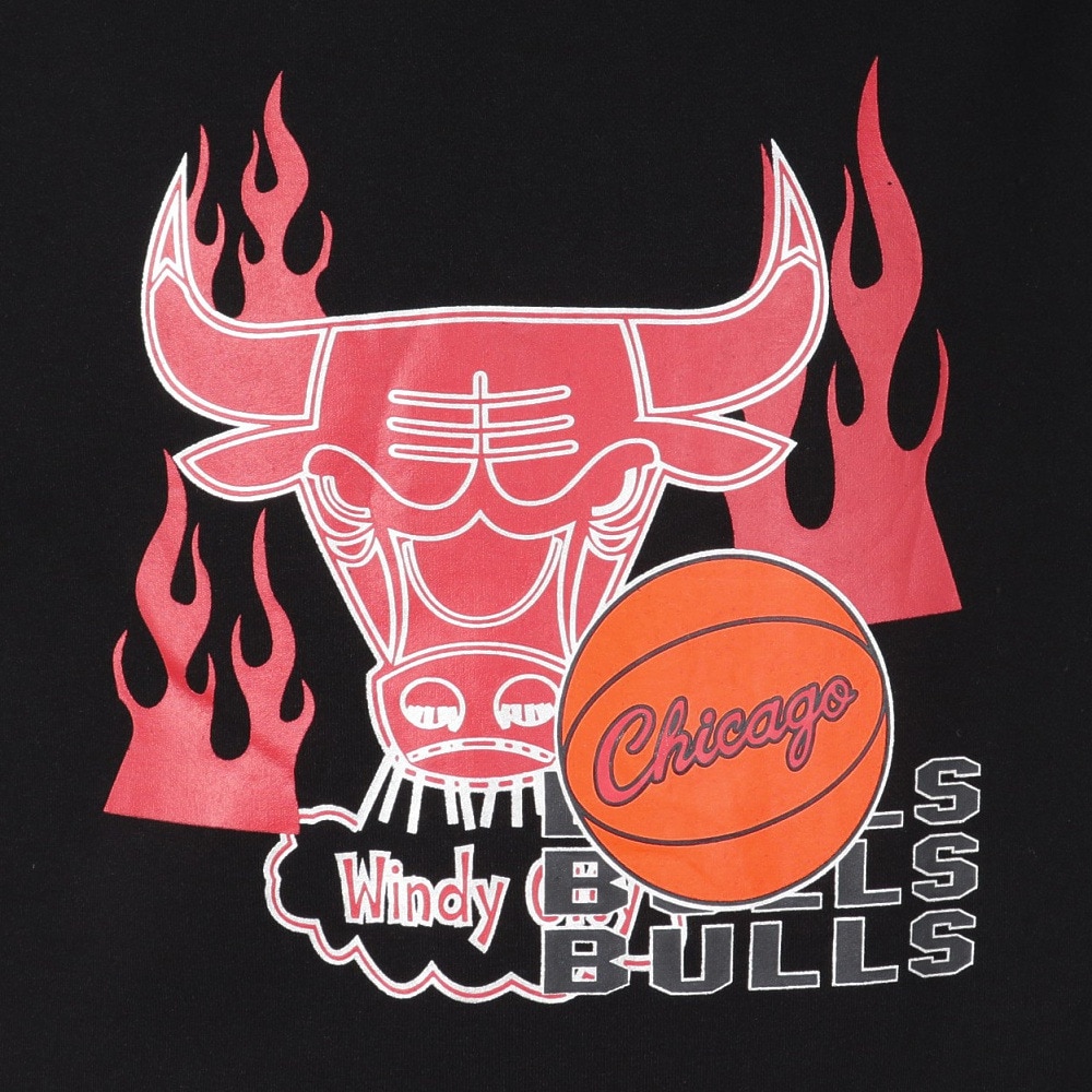 ミッチェルアンドネス（Mitchell&Ness）（メンズ）NBA オーバーサイズ フーディー シカゴ ブルズ BULLS TH8916-CBUBLCK