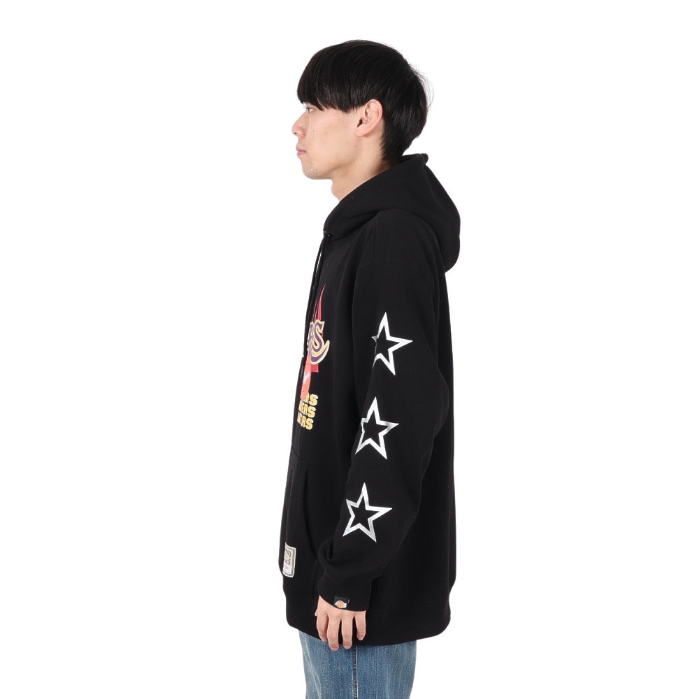 ミッチェルアンドネス（Mitchell&Ness）（メンズ）オーバーサイズ フーディー ロサンゼルス・レイカーズ TH8916-LALBLCK