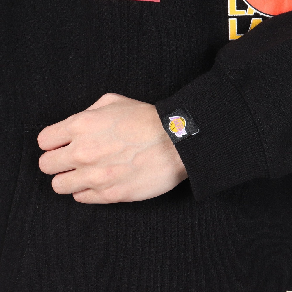 ミッチェルアンドネス（Mitchell&Ness）（メンズ）オーバーサイズ フーディー ロサンゼルス・レイカーズ TH8916-LALBLCK