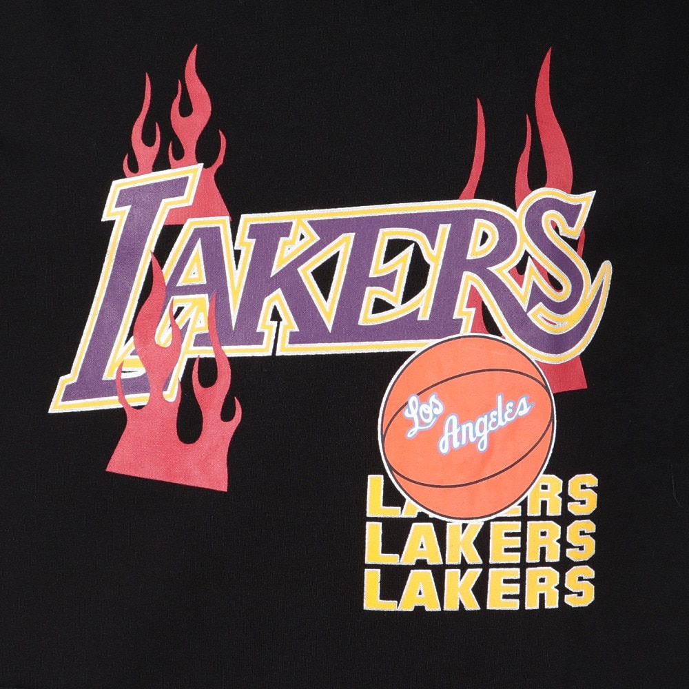 ミッチェルアンドネス（Mitchell&Ness）（メンズ）オーバーサイズ フーディー ロサンゼルス・レイカーズ TH8916-LALBLCK