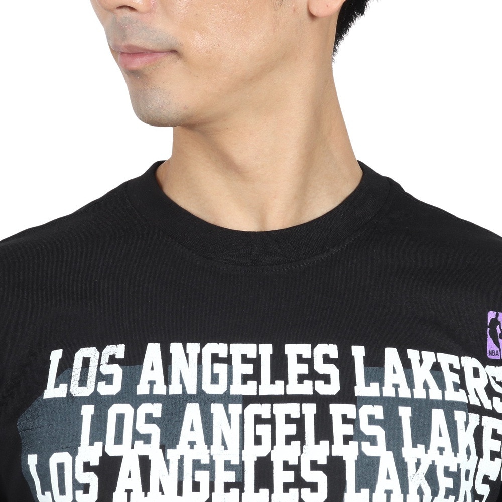 ミッチェルアンドネス（Mitchell&Ness）（メンズ）HOME TEAM 長袖Tシャツ NBA ロサンゼルス・レイカーズ HWC TP10003-LALBLCK