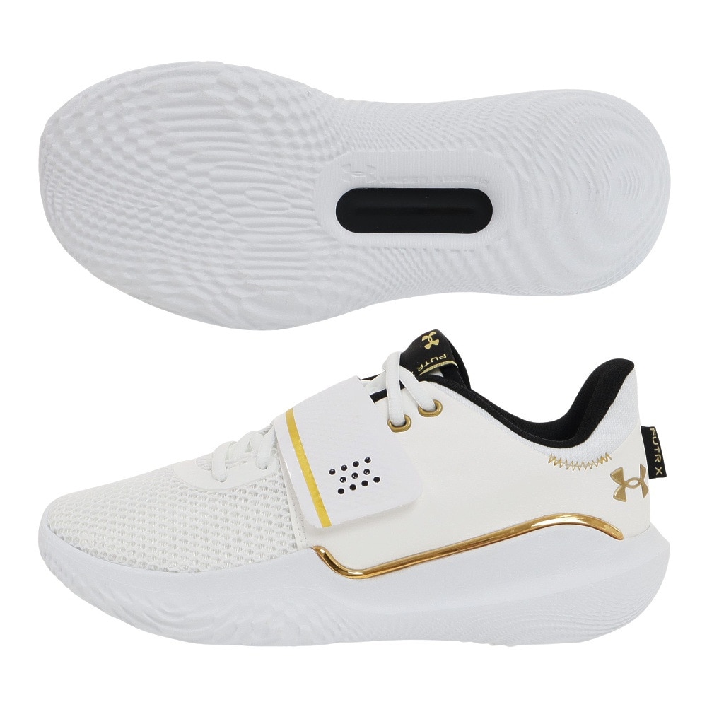アンダーアーマー（UNDER ARMOUR）（メンズ）バスケットシューズ バッシュ フロー フューチャー X FLOW FUTR X 3024968  101 白 ホワイト
