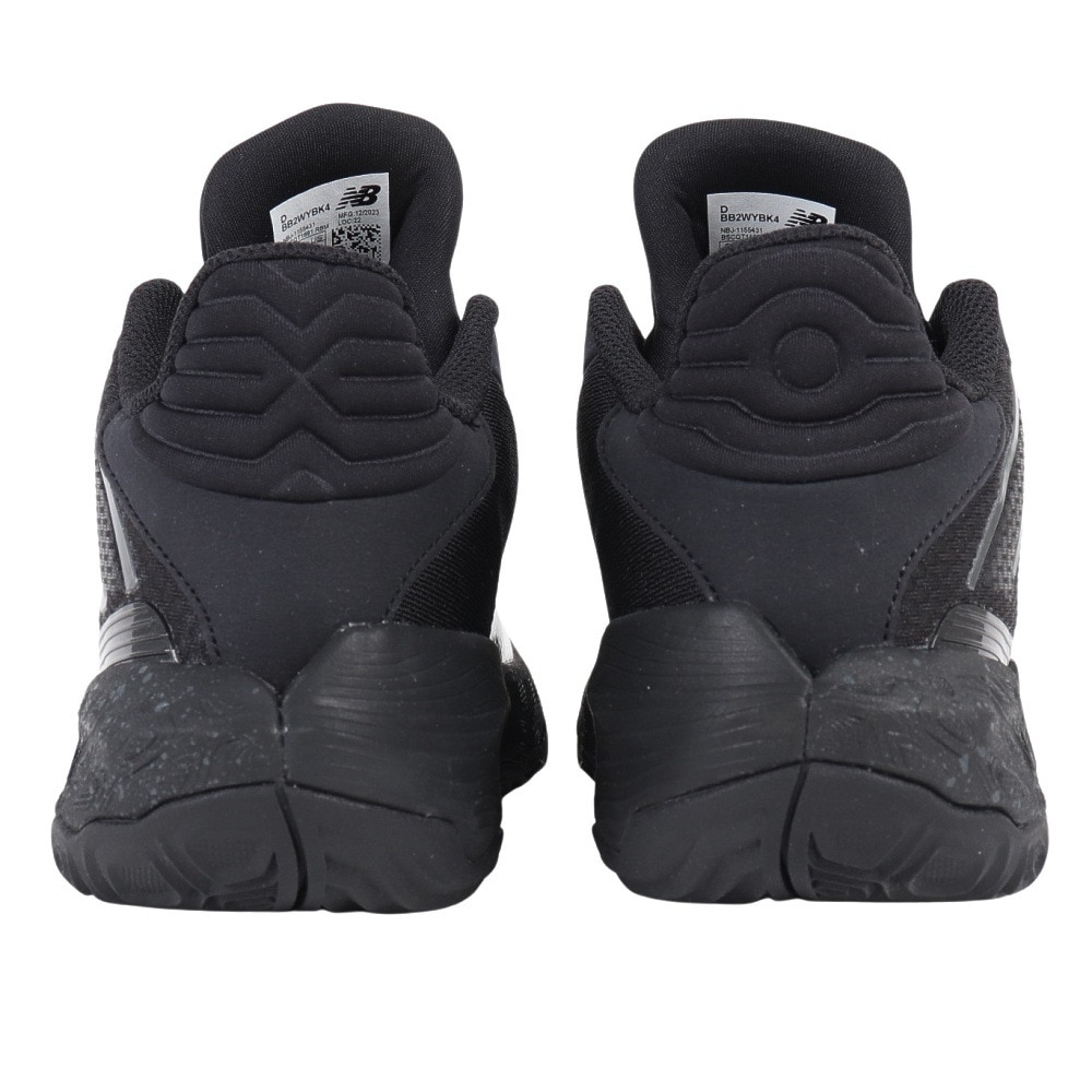 ニューバランス（new balance）（メンズ）バスケ シューズ バッシュ BB2WYBK4 2E Two Wxy v4 トゥーウェイ ワイド 軽量 ミッドカット 黒