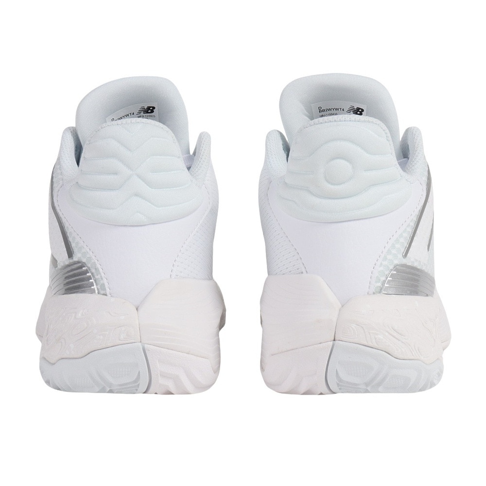 ニューバランス（new balance）（メンズ）バスケ シューズ バッシュ BB2WYWT4 2E Two Wxy v4 トゥーウェイ ワイド 軽量 ミッドカット 白