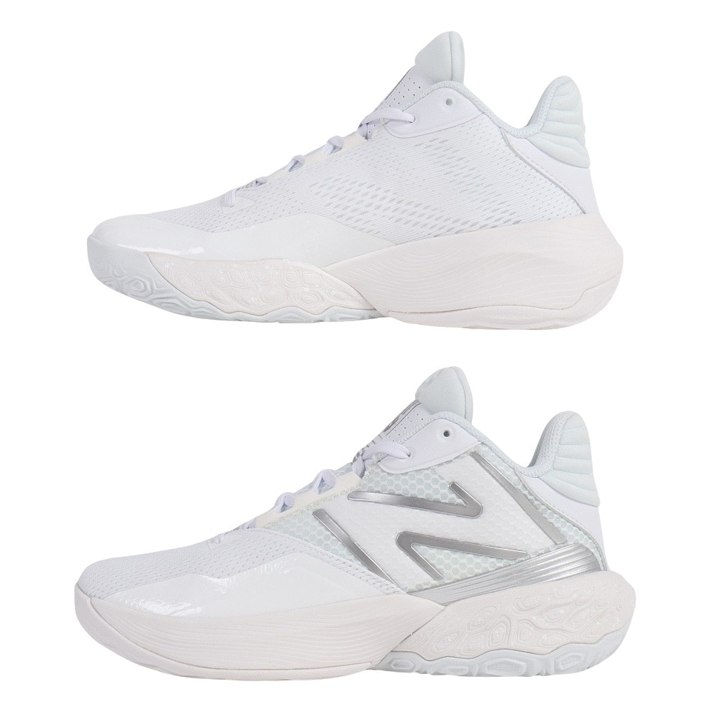 ニューバランス（new balance）（メンズ）バスケ シューズ バッシュ BB2WYWT4 2E Two Wxy v4 トゥーウェイ ワイド 軽量 ミッドカット 白