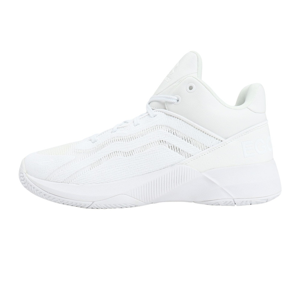 エゴザル（EGOZARU）（メンズ）バスケ シューズ バッシュ EGO AWAKE 1.5 エゴアウェイク 安定 ミッドカット 白 EZFW23-009-220