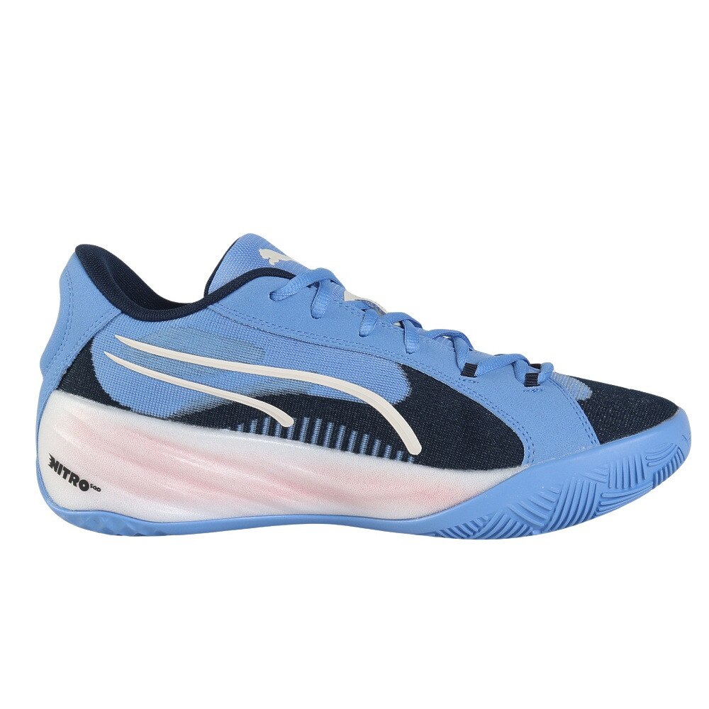 プーマ（PUMA）（メンズ）バスケ シューズ バッシュ ニトロ ALL PRO NITRO 軽量 ローカット ブルー 30968801