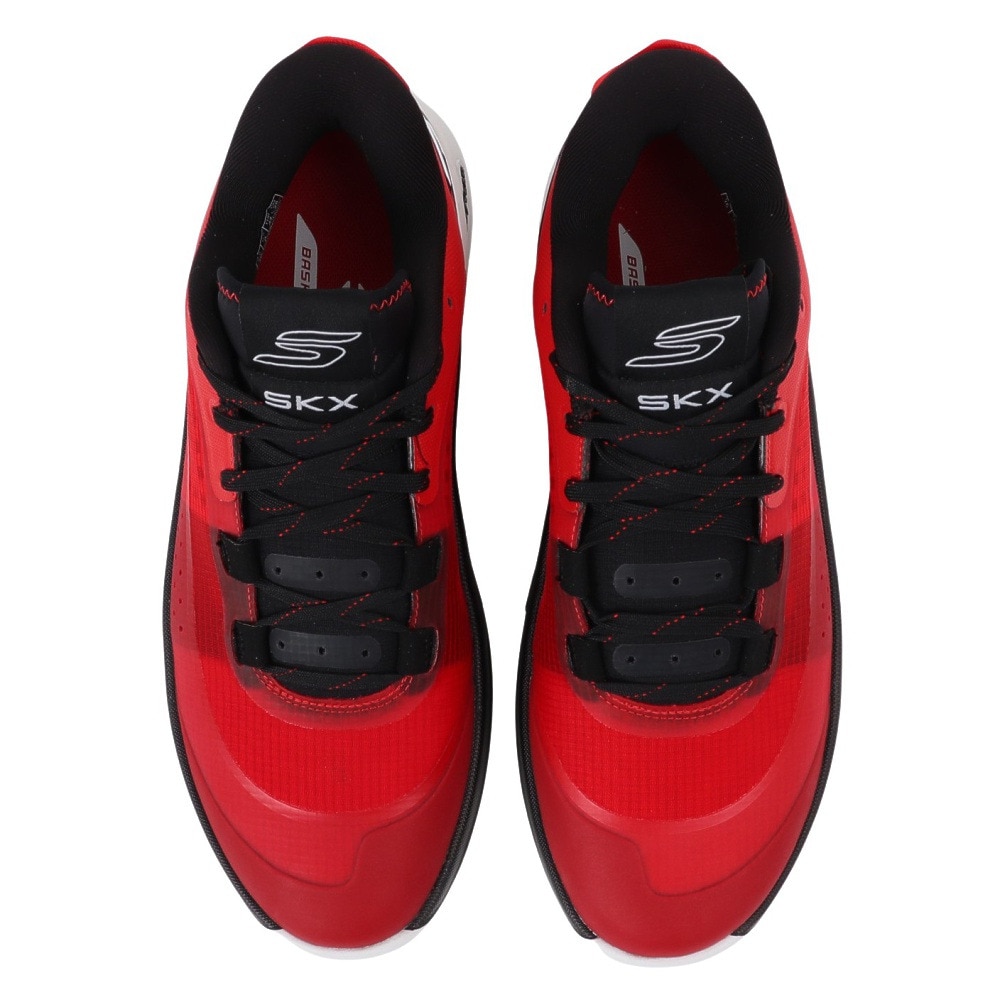 スケッチャーズ（SKECHERS）（メンズ）バスケットシューズ バッシュ SKX レザグリップ 253007-RDBK