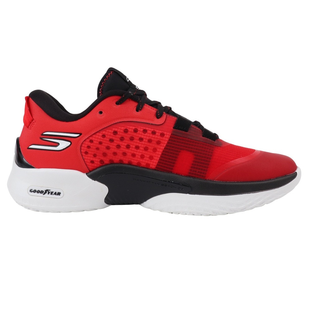 スケッチャーズ（SKECHERS）（メンズ）バスケットシューズ バッシュ SKX レザグリップ 253007-RDBK