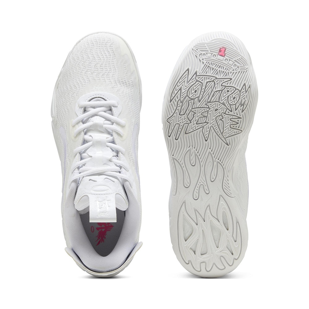 プーマ（PUMA）（メンズ、レディース）バスケットシューズ バッシュ MB.04 LO ICE WHITE 31131901