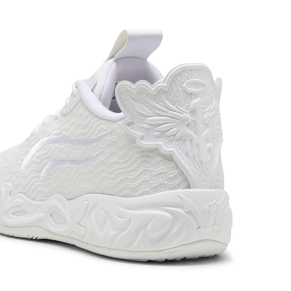 プーマ（PUMA）（メンズ、レディース）バスケットシューズ バッシュ MB.04 LO ICE WHITE 31131901