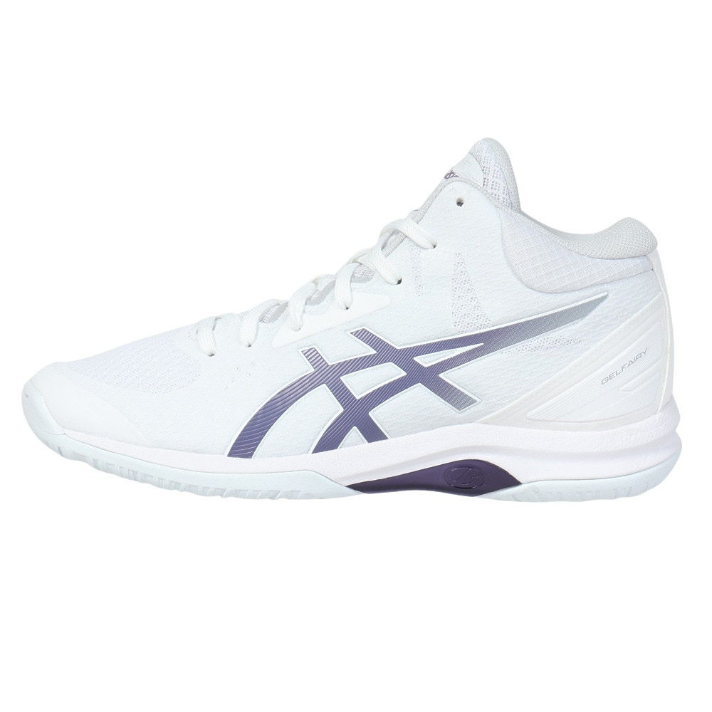 アシックス（ASICS）（レディース）バスケ シューズ バッシュ LADY GELFAIRY 9XS レディゲルフェアリー 白 軽量 ミッドカット 1063A093.100