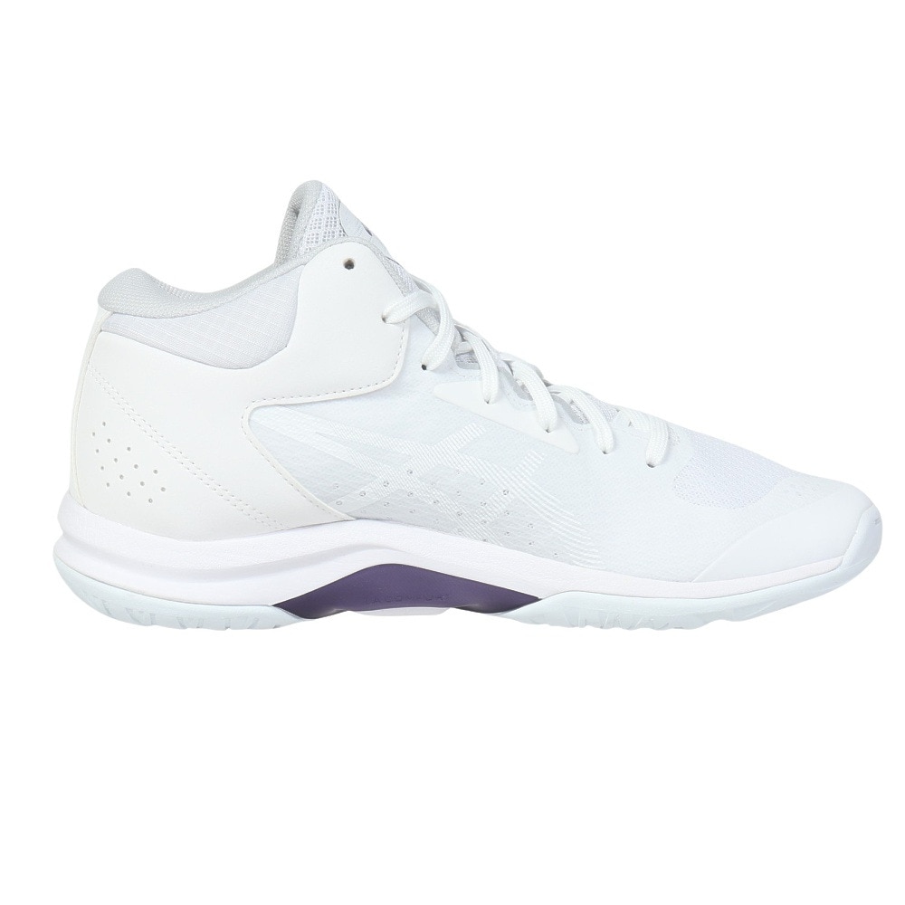 アシックス（ASICS）（レディース）バスケ シューズ バッシュ LADY GELFAIRY 9XS レディゲルフェアリー 白 軽量 ミッドカット 1063A093.100