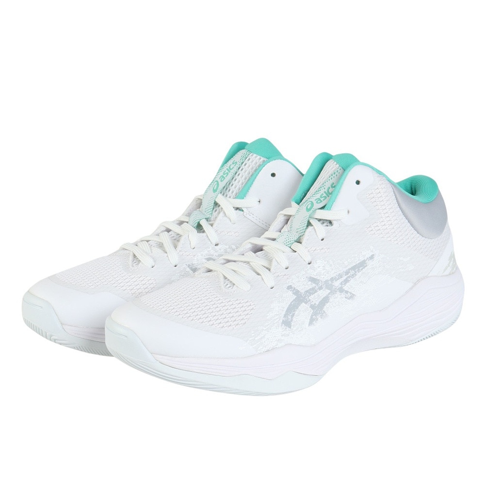 アシックス（ASICS）（メンズ、レディース）バスケ シューズ バッシュ ノヴァフロー NOVA FLOW 2 クッション サポート 白 1063A071.101