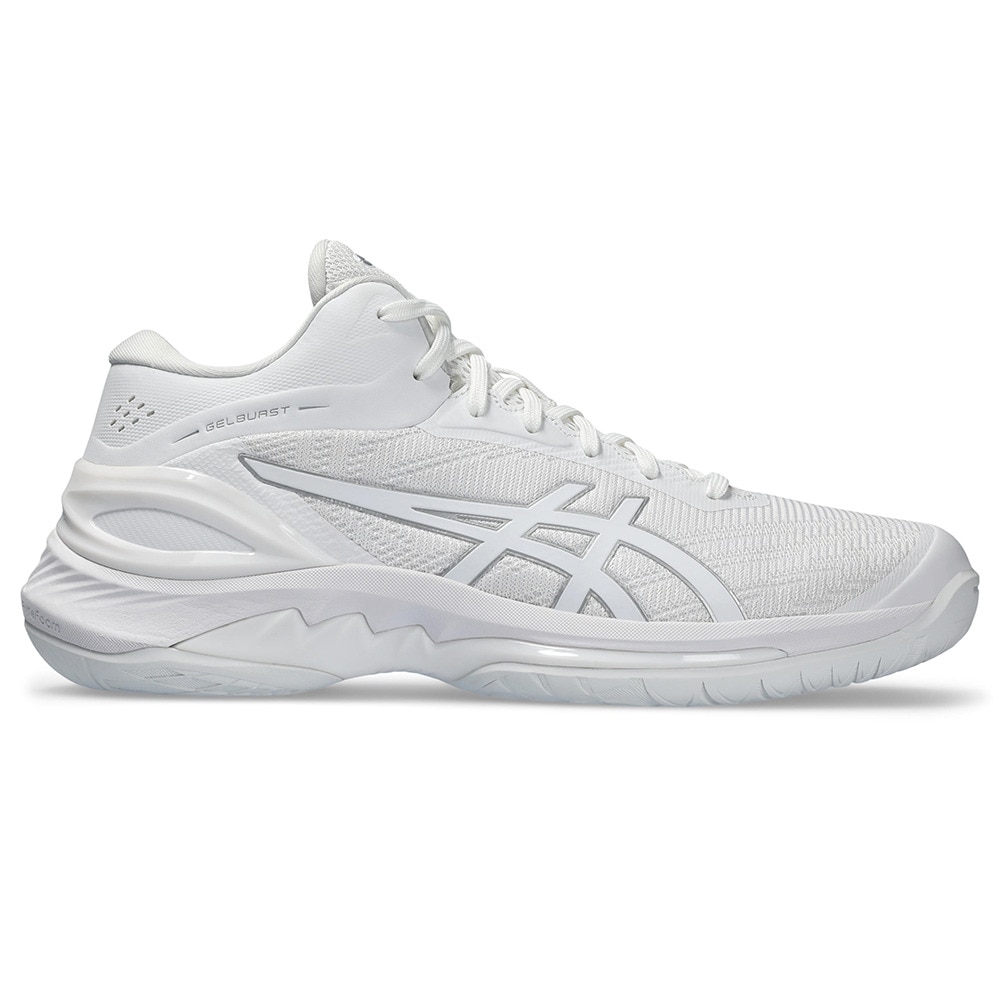 アシックス（ASICS）（メンズ、レディース）バスケ シューズ バッシュ ゲルバースト ワイド GELBURST 28 軽量 安定 ミッドカット 白 1063A082.100
