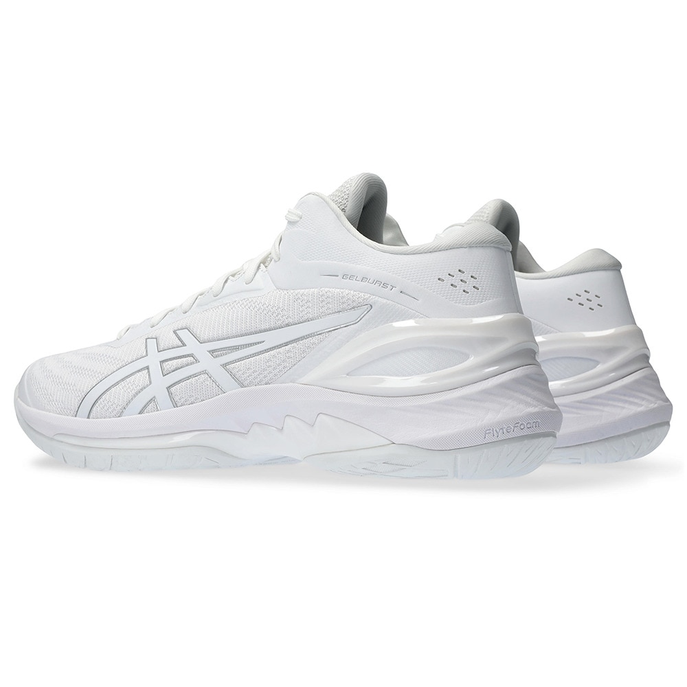 アシックス（ASICS）（メンズ、レディース）バスケ シューズ バッシュ ゲルバースト ワイド GELBURST 28 軽量 安定 ミッドカット 白 1063A082.100