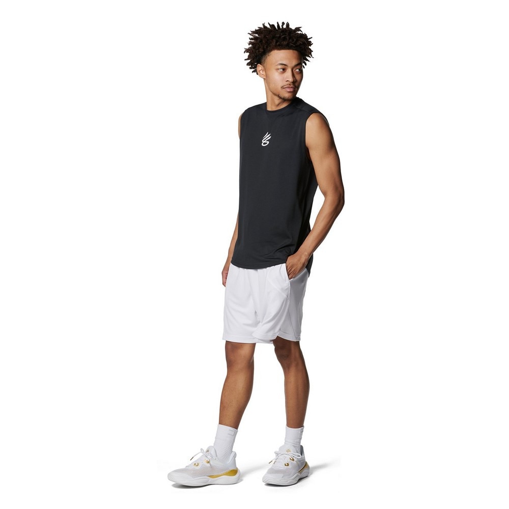 アンダーアーマー（UNDER ARMOUR）（メンズ、レディース）バスケ シューズ バッシュ カリー スプラッシュ24 AP ステフィン・カリー 通気性 ワイド 白 3027262 101