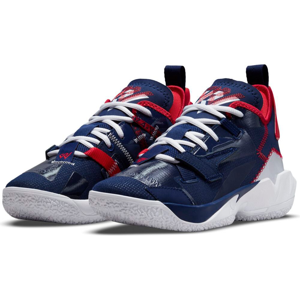 喜ばれる誕生日プレゼント ホワイノット メンズ ジョーダン ゼロ１ ウェストブルック Blue White University バッシュ Unc Zer0 1 Zero 1 Not Why Jordan バスケットボール 2510 40