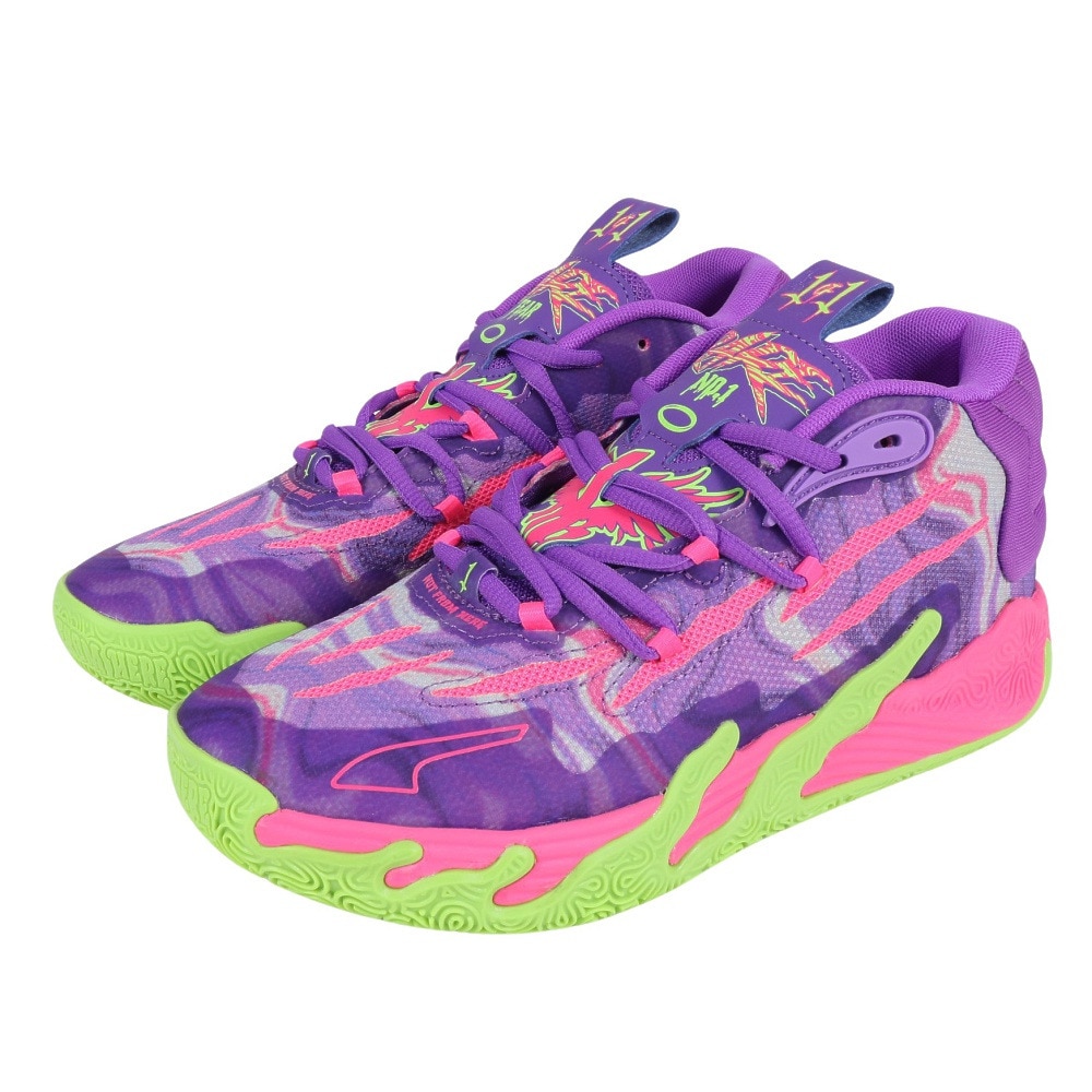 プーマ（PUMA）（キッズ）ジュニアバスケットシューズ バッシュ MB.03 TOXIC 37926801 お一人様一点まで