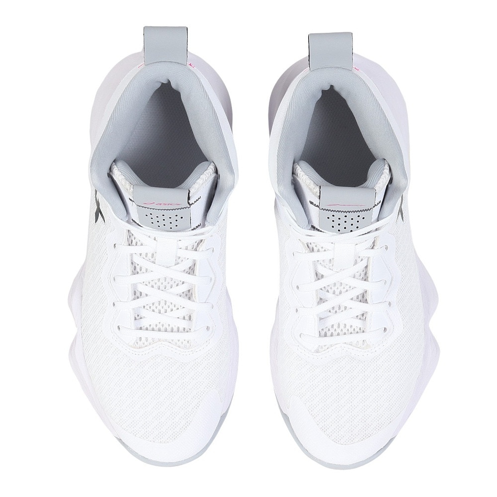 アシックス（ASICS）（キッズ）ジュニア バスケ シューズ バッシュ NOVA SURGE GS ノヴァサージ 白 ミッドカット 1064A014.104