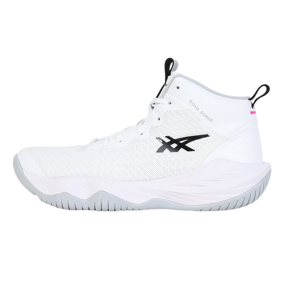 アシックス（ASICS）（キッズ）ジュニア バスケ シューズ バッシュ NOVA SURGE GS ノヴァサージ 白 ミッドカット 1064A014.104