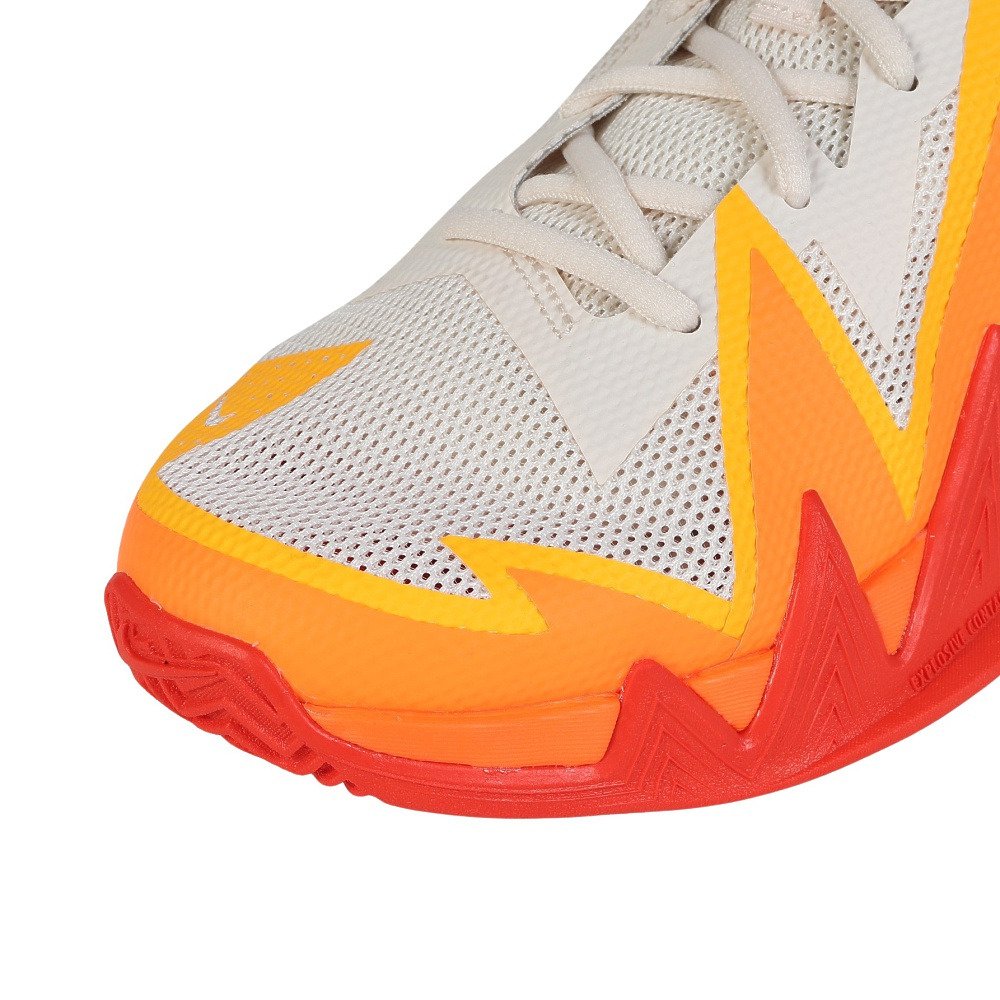 Nike Air Max バスケットボールシューズ ホワイト/レッド/イエロー ナイキ（NIKE）（キッズ）ジュニア バスケットシューズ バッシュ S.T.