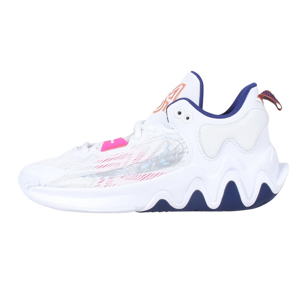 ナイキ（NIKE）（キッズ）ジュニアバスケ シューズ バッシュ ヤニス イモータリティ2 軽量 サポート ミッドカット 白 DQ1943-102
