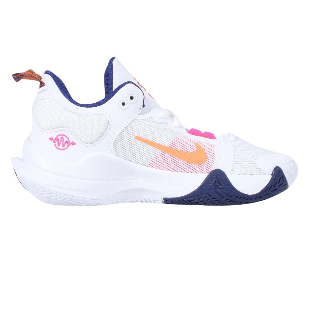 ナイキ（NIKE）（キッズ）ジュニアバスケ シューズ バッシュ ヤニス イモータリティ2 軽量 サポート ミッドカット 白 DQ1943-102