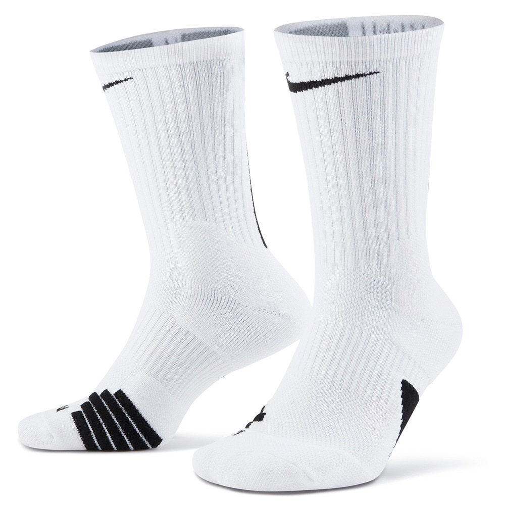 ナイキ（NIKE）（メンズ、レディース）エリート クルー バスケットボール ソックス 靴下 ホワイト 白 SX7622-100  スポーツ用品はスーパースポーツゼビオ