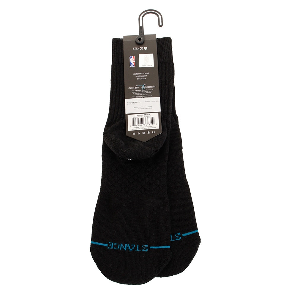 スタンス（STANCE）（メンズ、レディース）LOGOMAN ST クォーターソックス A356A20LOG BLK