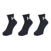 アンダーアーマー（UNDER ARMOUR）（メンズ）バスケットボール ソックス ローソックス 3足組 1371937 001