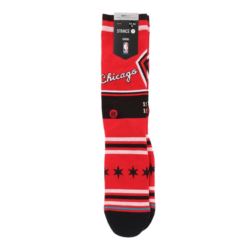 スタンス（STANCE）（メンズ）バスケットボール ソックス BULLS CE 2022 A545D21BU RED NBA シカゴ・ブルズ