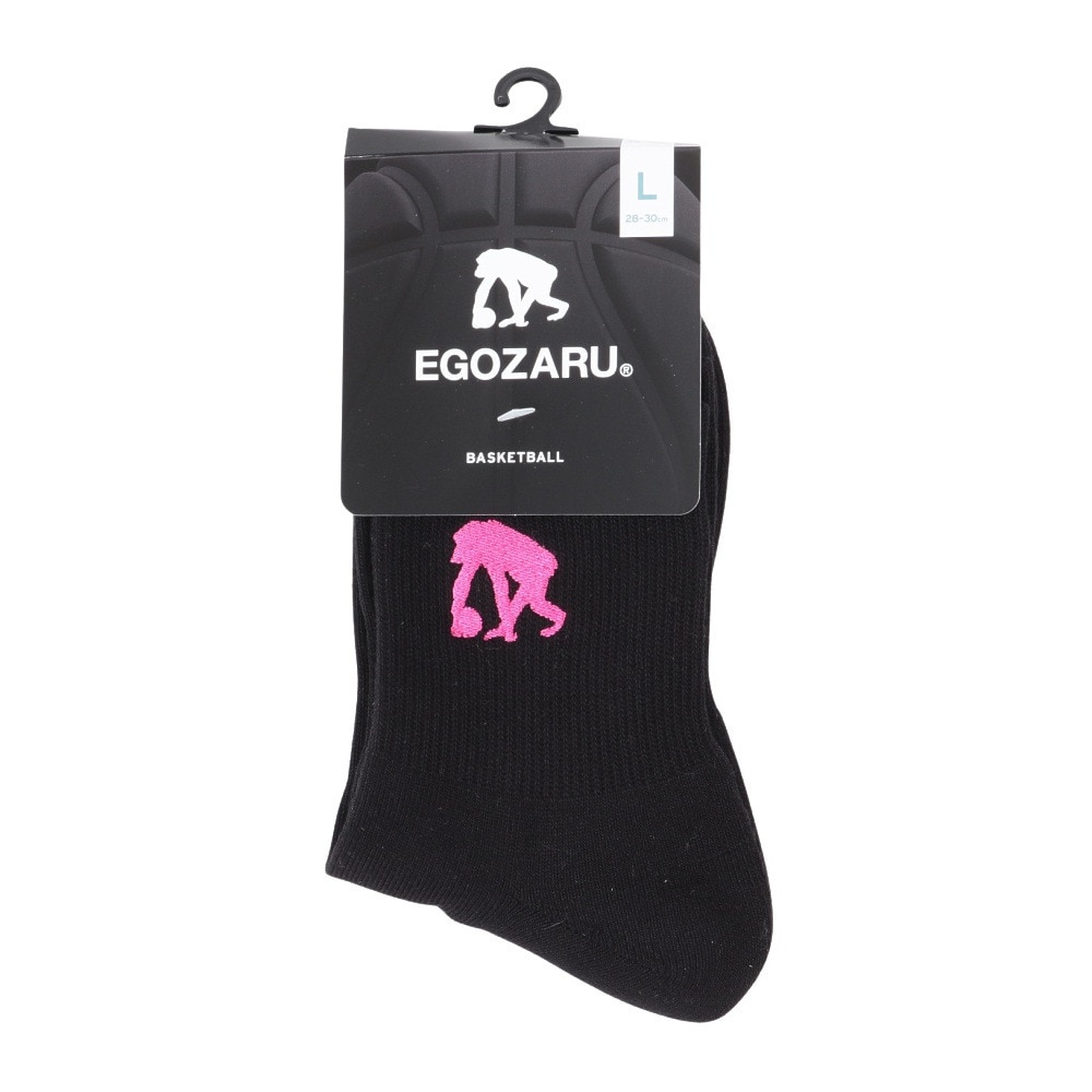 エゴザル（EGOZARU）（メンズ、レディース）バスケットボール ワンポイントソックス EZAC-8802-151
