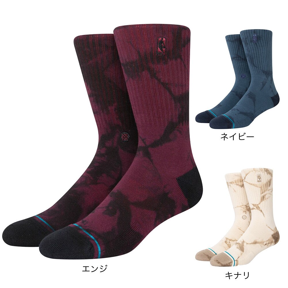 STANCE（メンズ、レディース）バスケットボール ソックス NBA LOGOMAN DYE A556C22NBA NVY