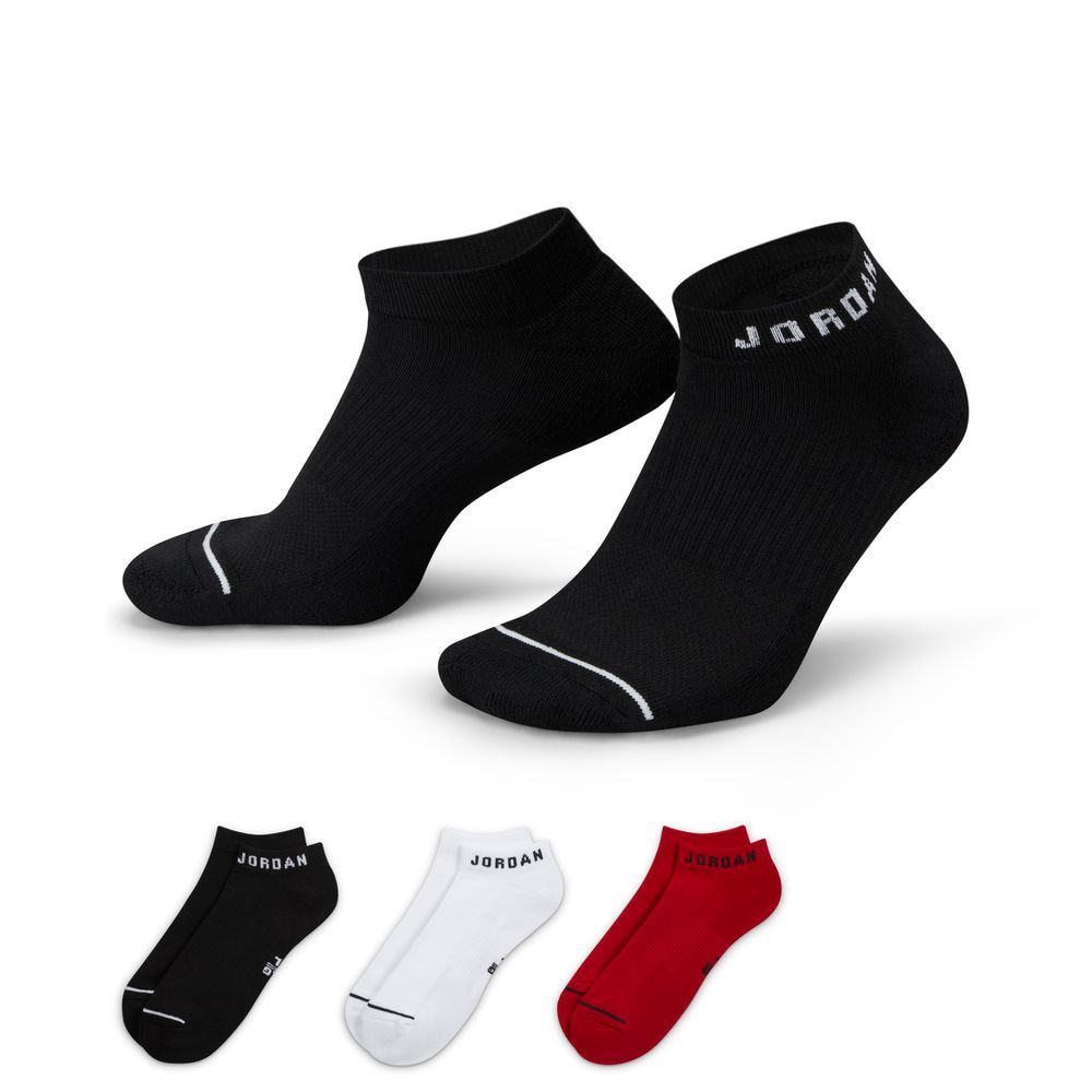 ジョーダン（JORDAN）（メンズ、レディース）バスケットボール エブリデイ ノーショウ ソックス 3足組 DX9656-902 速乾