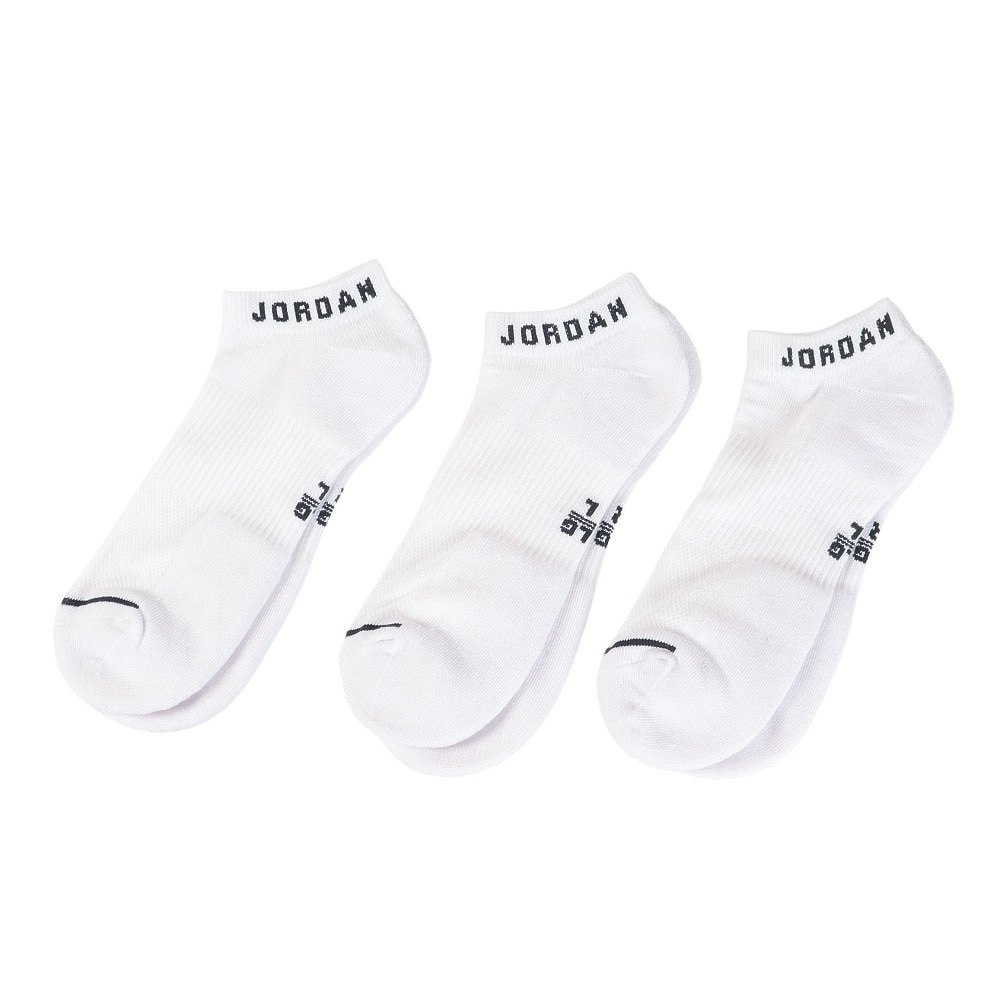 ジョーダン（JORDAN）（メンズ、レディース）バスケットボール エブリデイ ノーショウ ソックス 3足組 DX9656-100 速乾