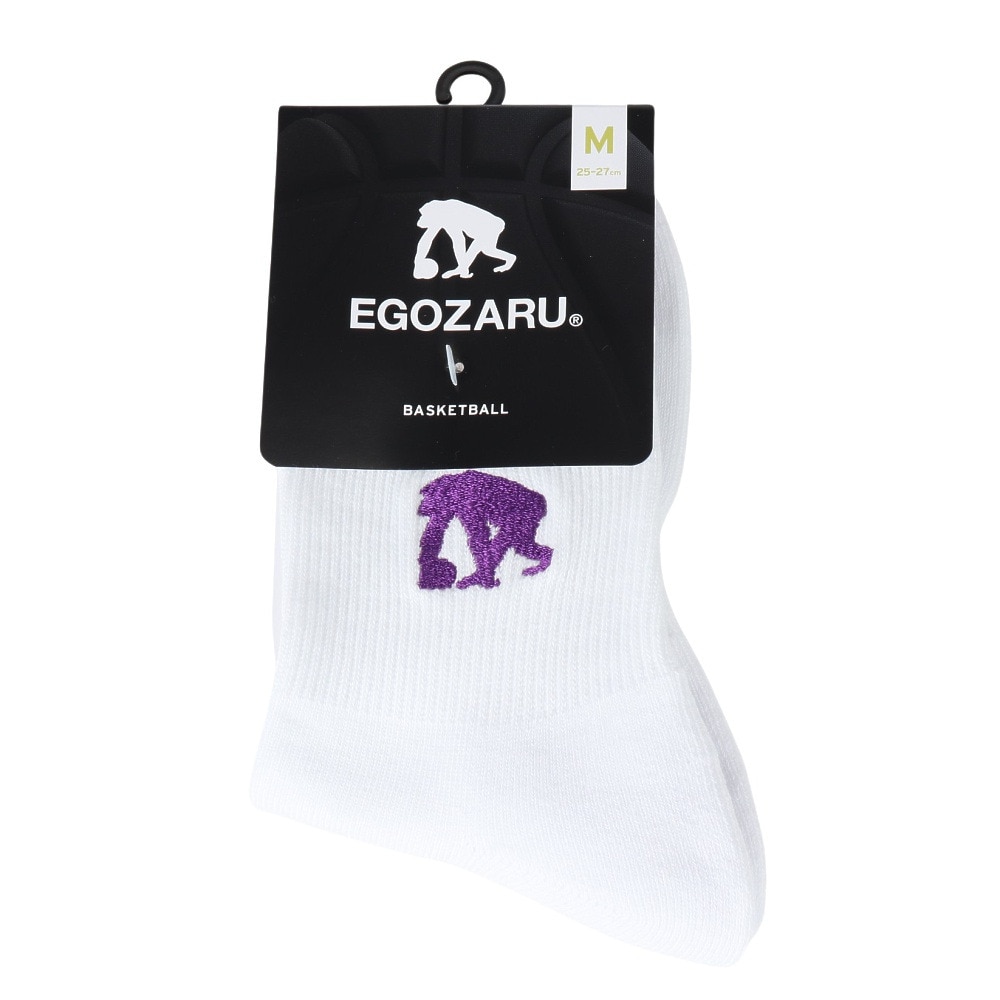 エゴザル（EGOZARU）（メンズ、レディース）バスケットボール ワンポイントソックス EZAC-8801-167