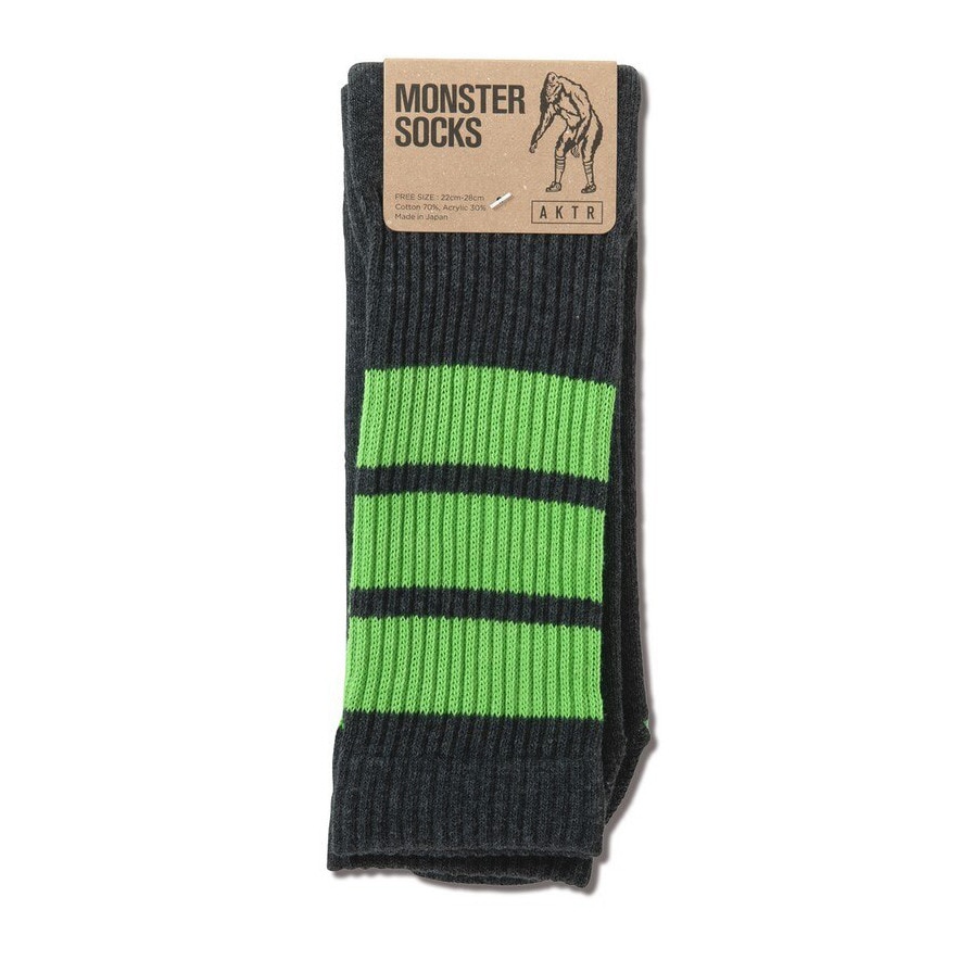 アクター（AKTR）（メンズ、レディース）バスケットボール ソックス MONSTER SOCKS 223-022021 GYGR