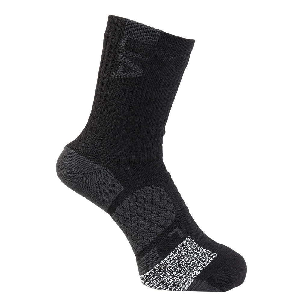 アンダーアーマー（UNDER ARMOUR）（メンズ）バスケットボール ソックス アーマードライ プレーメーカー ミッドクルーソックス 1足組 1376229 001