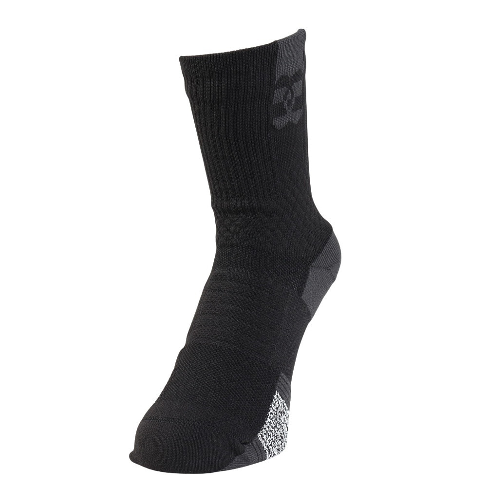 アンダーアーマー（UNDER ARMOUR）（メンズ）バスケットボール ソックス アーマードライ プレーメーカー ミッドクルーソックス 1足組 1376229 001