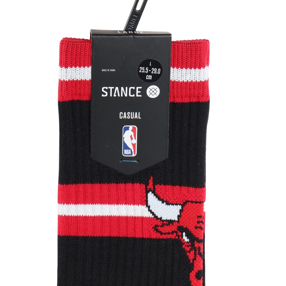 スタンス（STANCE）（メンズ）バスケットボール ソックス PREP CHICAGO BULLS CREW A555C24PBU BLK