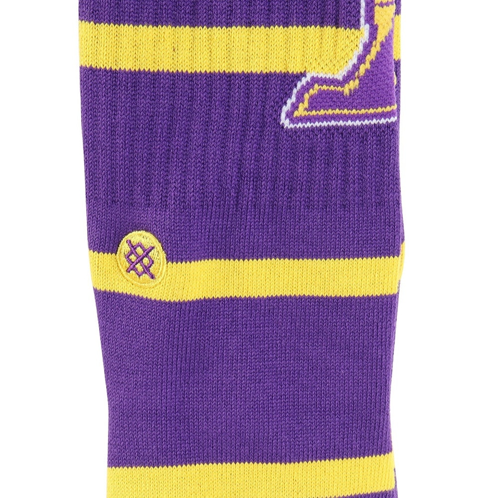 スタンス（STANCE）（メンズ）バスケットボール ソックス PREP LOS ANGELES LAKERS CREW A555C24PLK PUR