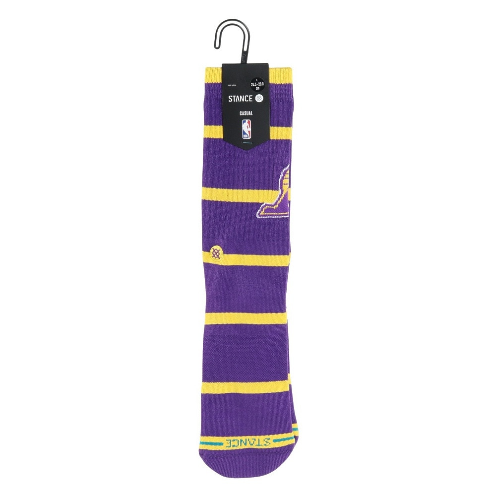 スタンス（STANCE）（メンズ）バスケットボール ソックス PREP LOS ANGELES LAKERS CREW A555C24PLK PUR