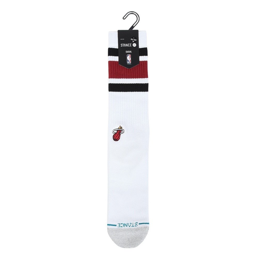 スタンス（STANCE）（メンズ、レディース）バスケットボール チームソックス TUBE マイアミ・ヒート A555C24THEWHT